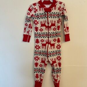 Hanna Andersson 18-24m Christmas PJ footless onesie in reindeer print